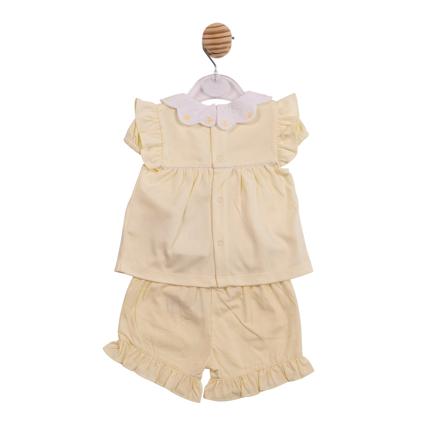 Lemon Butterfly Collar Top and Short