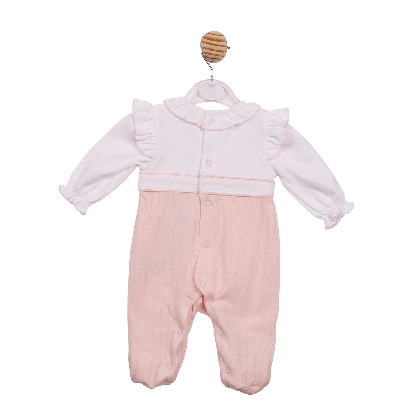 Pink Jacquard Babygrow
