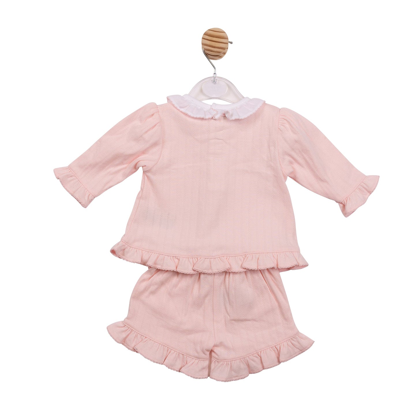 Pink Jacquard 3pc Short Set