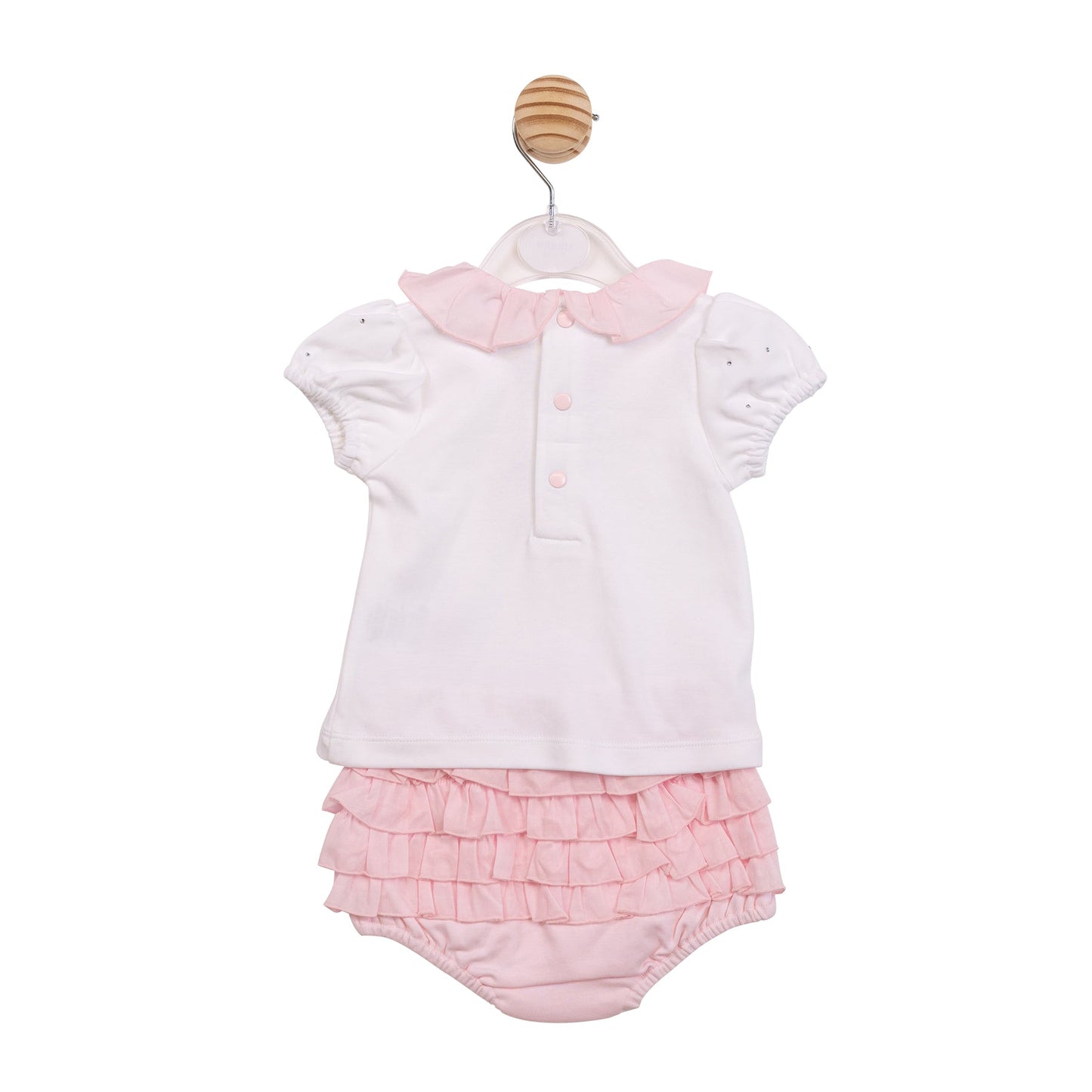 White and Pink Diamante Top and Jam Pants
