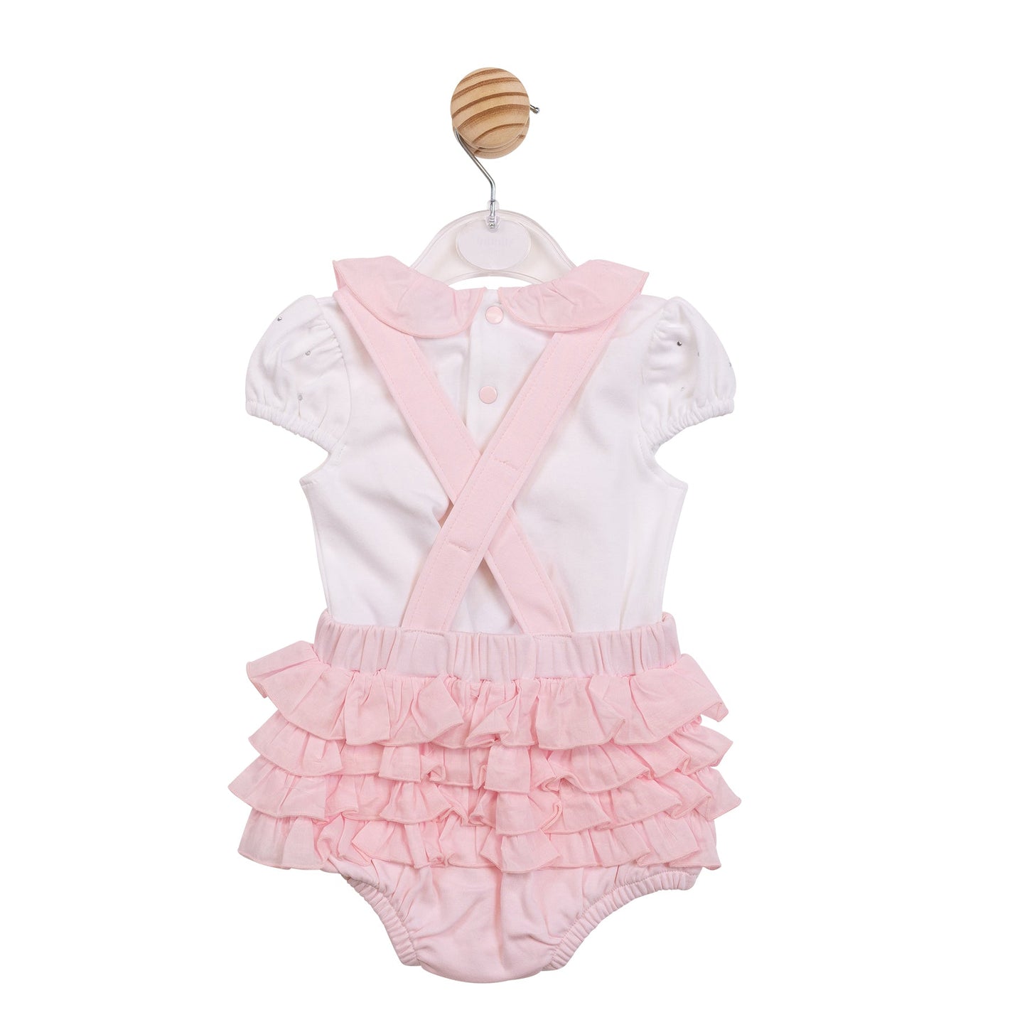 Pink Diamante Romper Dungaree