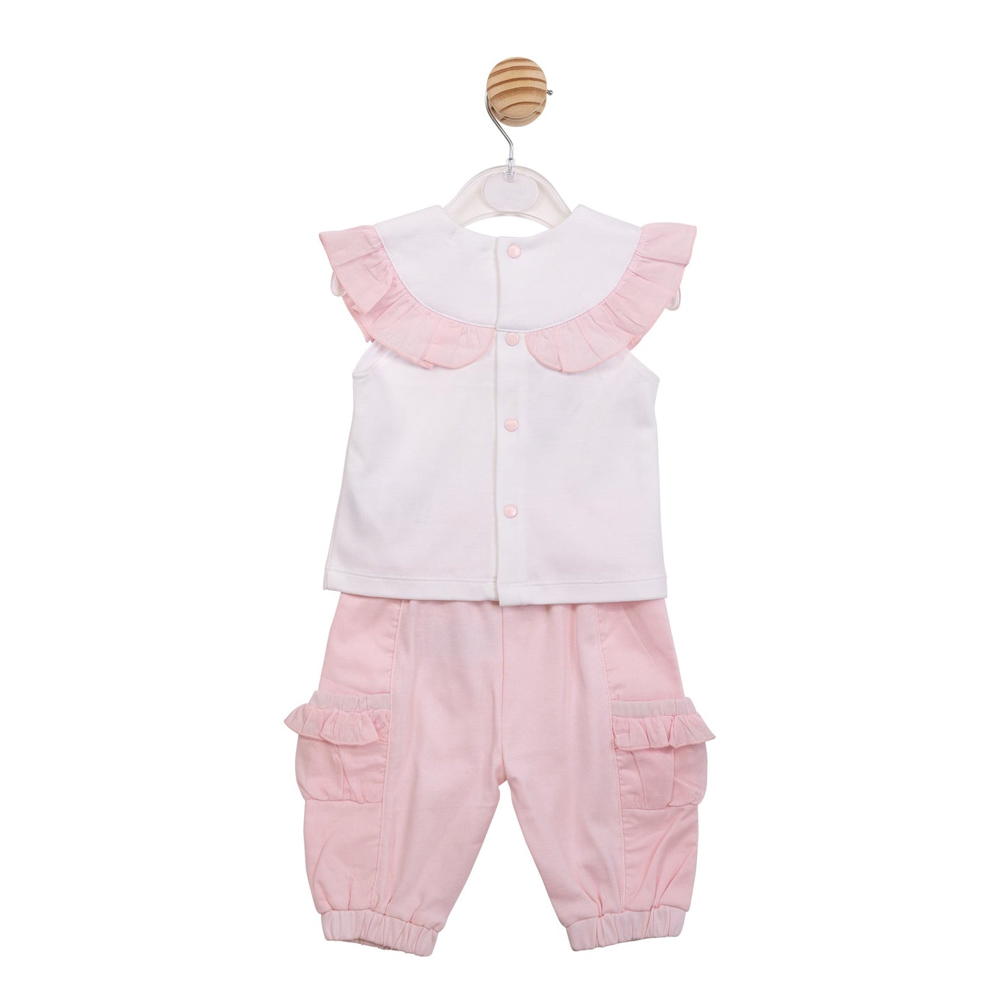 White and Pink Diamante Top and Trouser