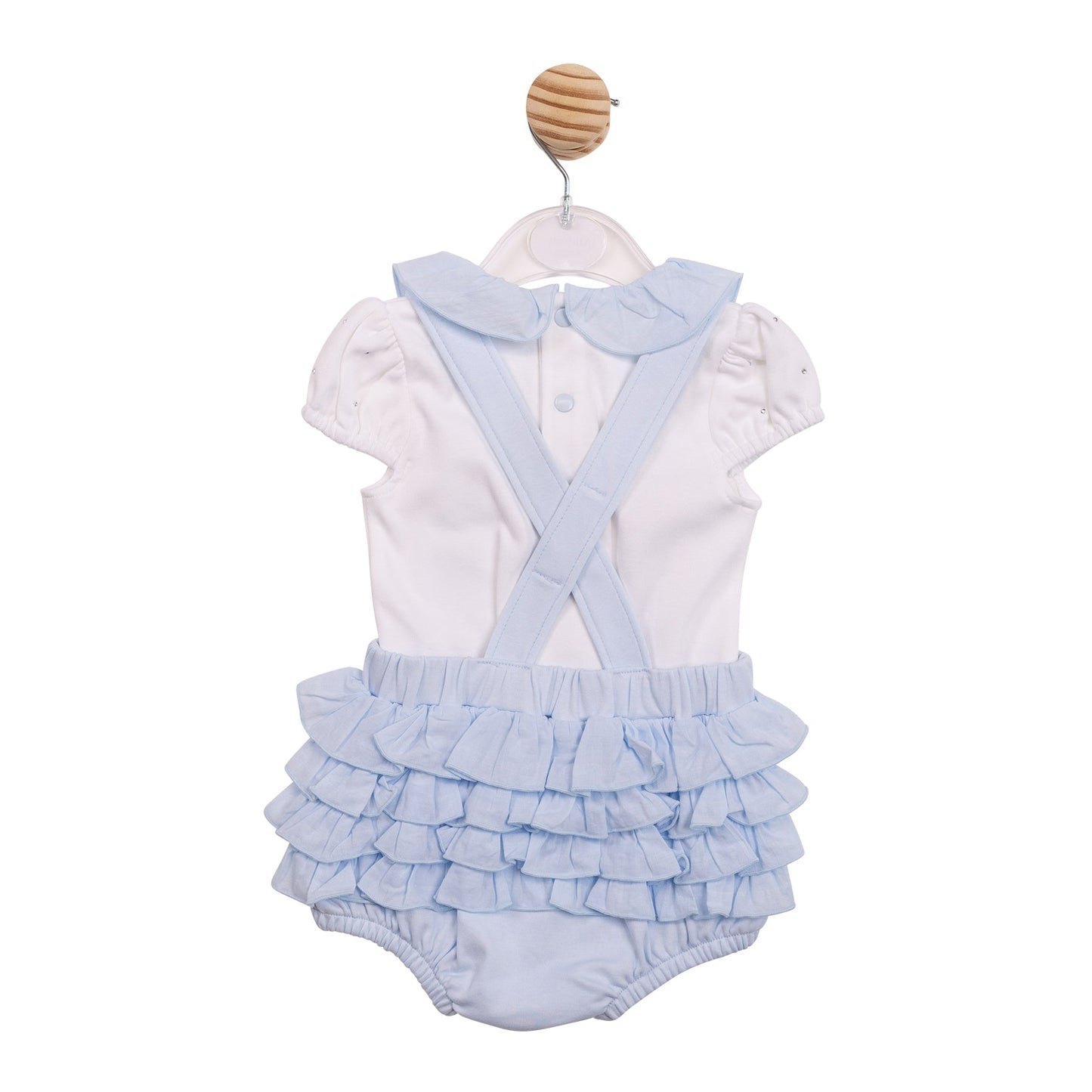 Blue Diamante Romper Dungaree