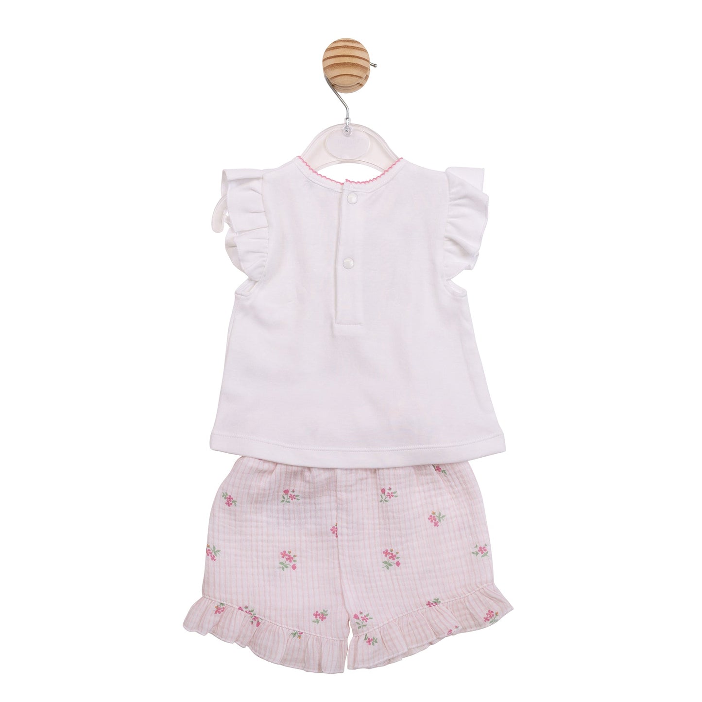 Flower Embroidered Top and Short Set