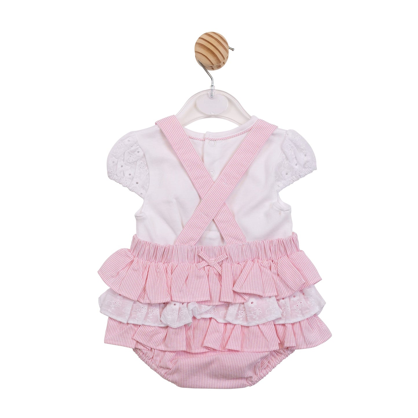 Pink Pinstripe Romper Dungaree