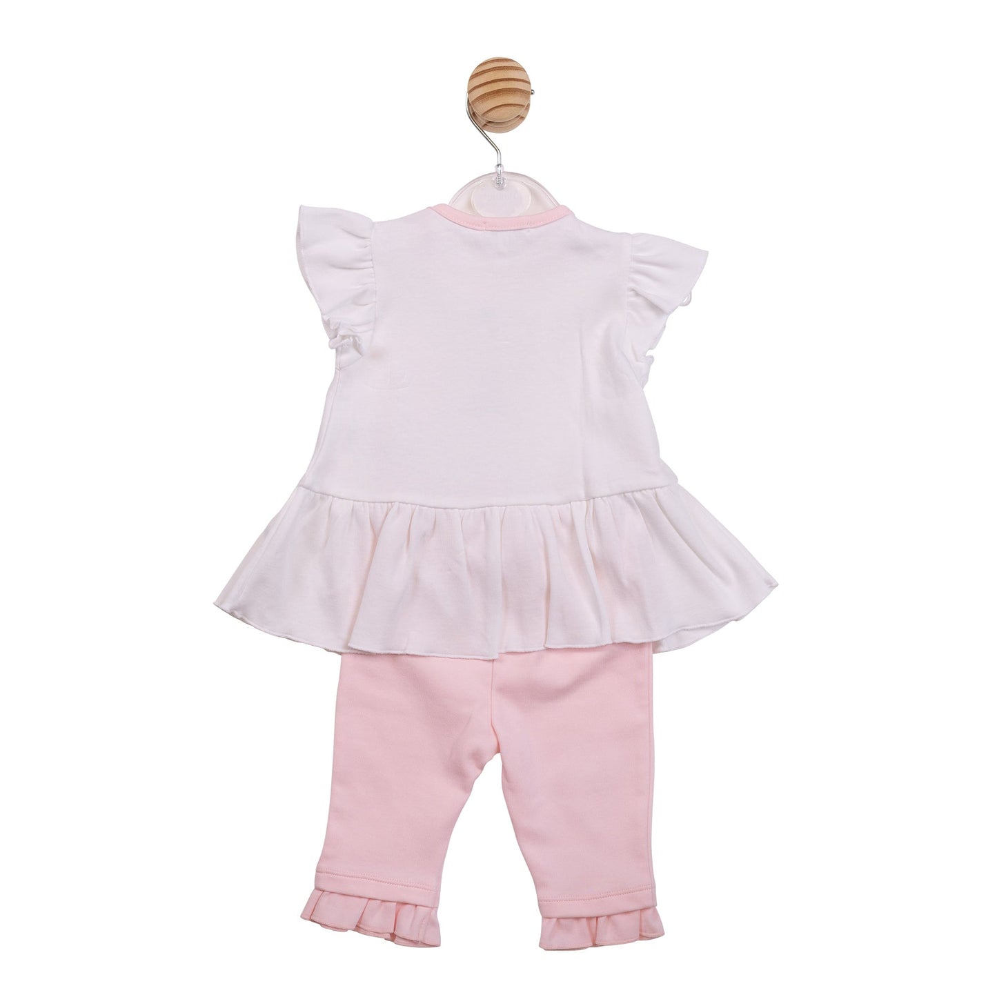 White and Pink Applique Flower Tunic and Leggings