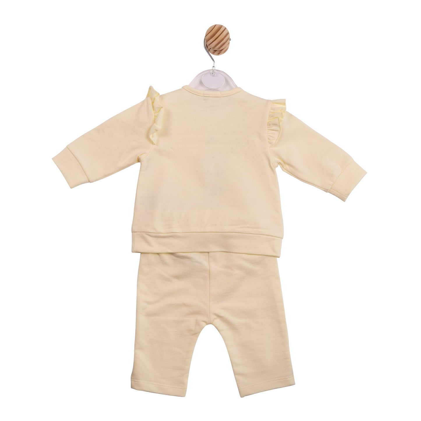 Yellow Applique Flower Tracksuit
