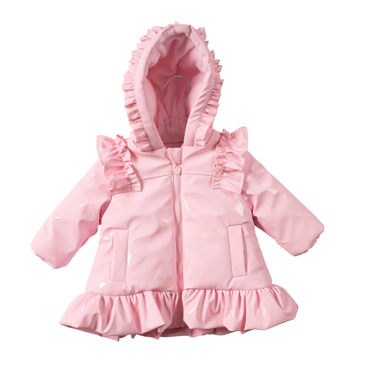 MB7284 - Coat - Pink - Shiny Heart