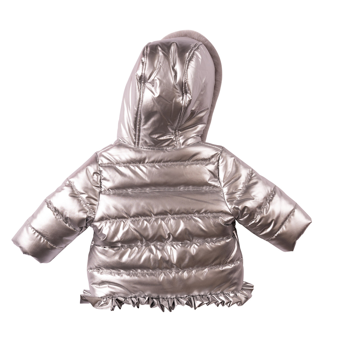 Quilted Silver Coat - MB7288