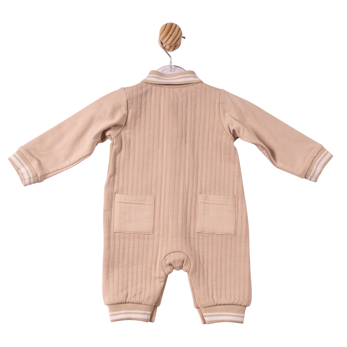 Beige French Terry Romper - MB7335