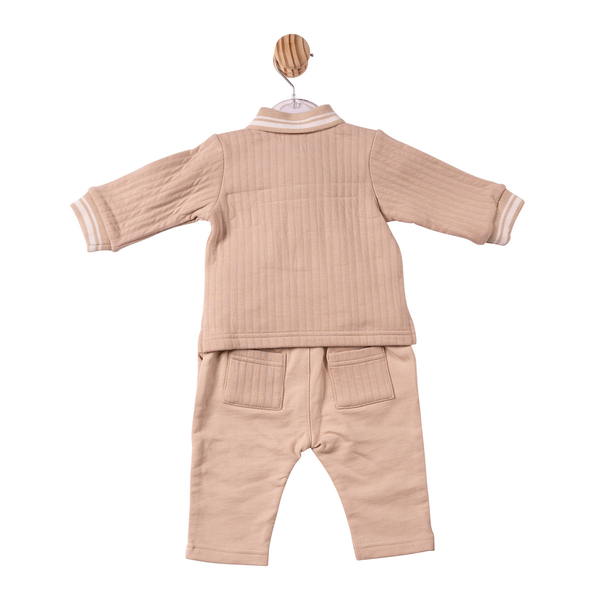 Beige French Terry Polo & Trouser - MB7338