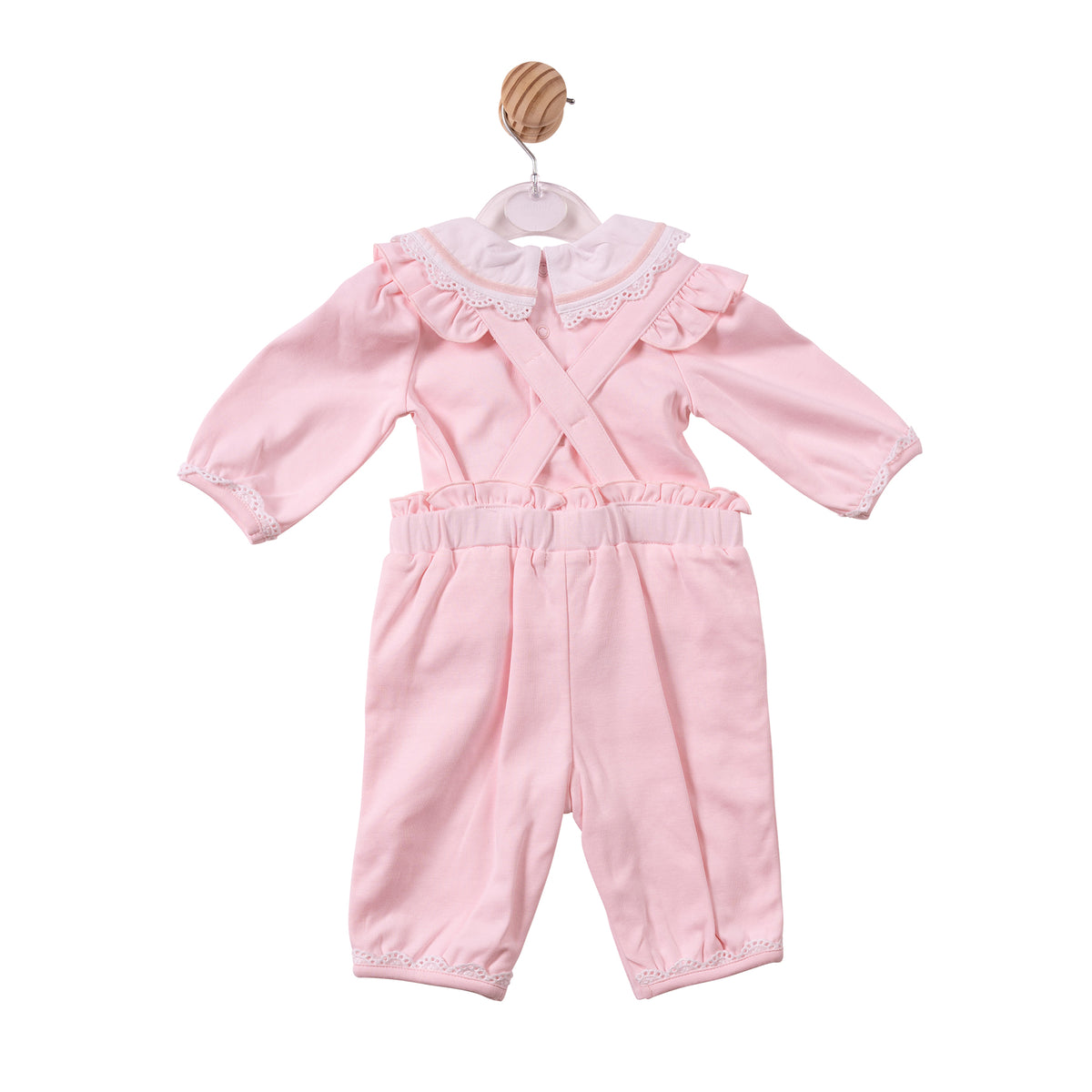 Pink Scalloped Lace Top & Dungaree - MB7433