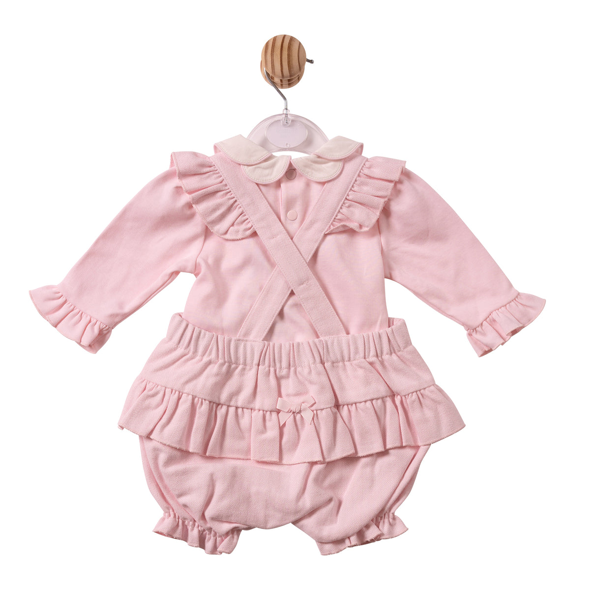 Pink Herringbone Top & Bloomer Dungaree - MB7447
