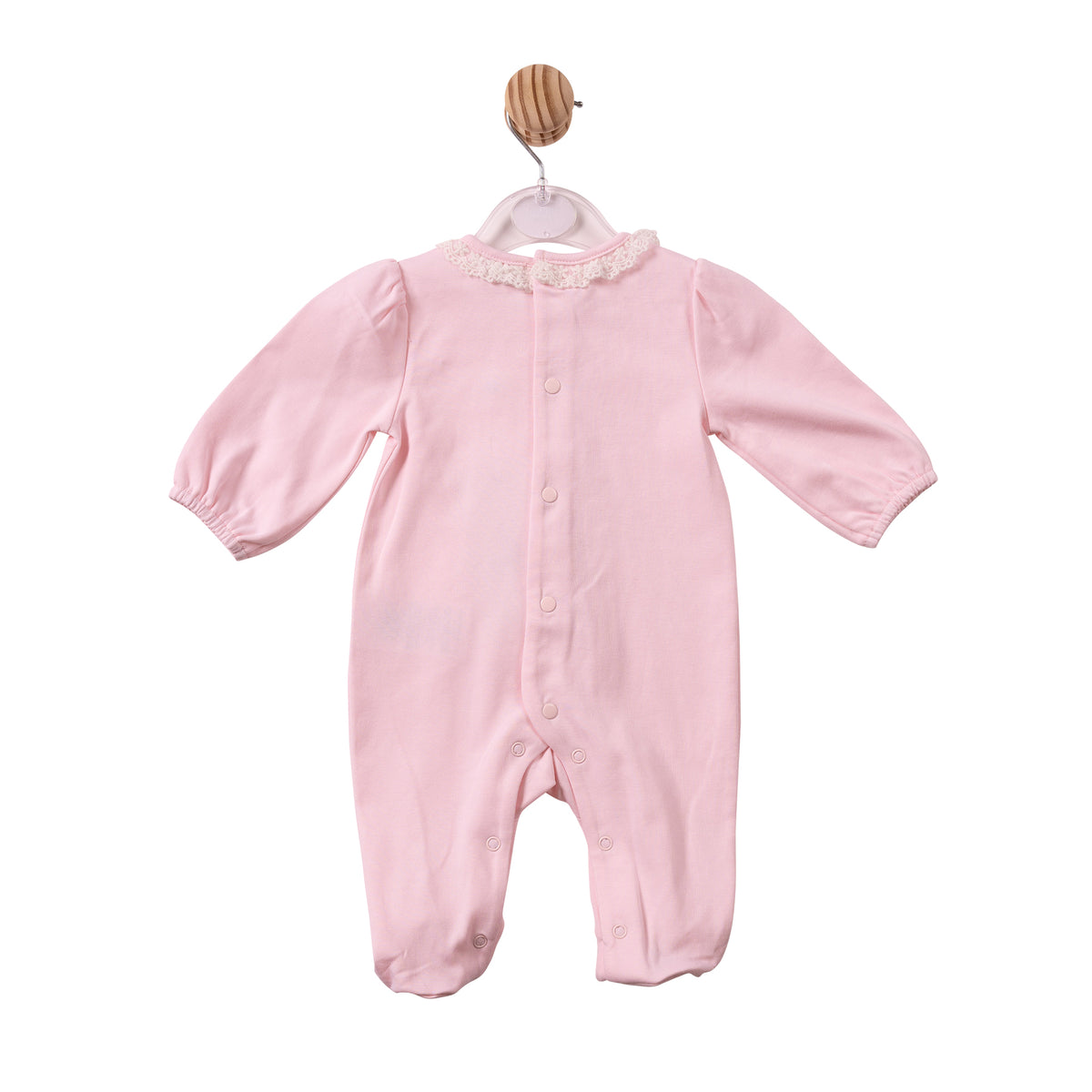Pink Lace Bow Babygrow - MB7467
