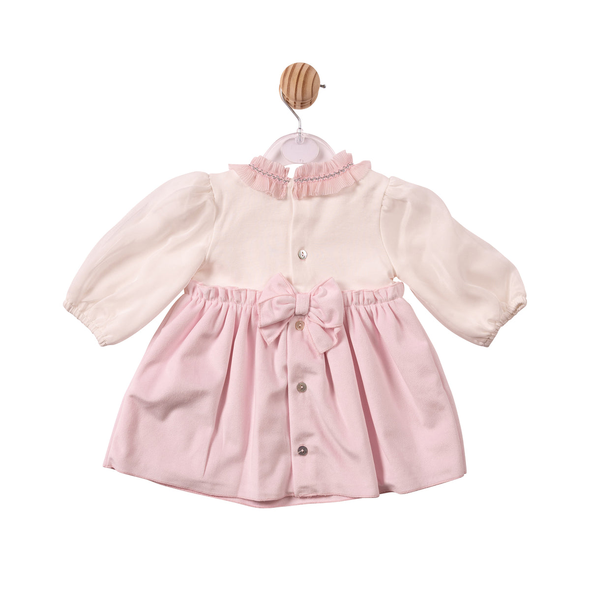 Pink Chiffon Pleated Dress - MB7483