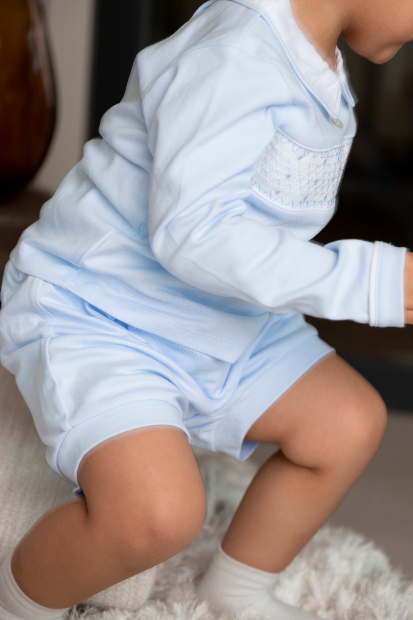 Blue Smoked Top and Bloomer Short