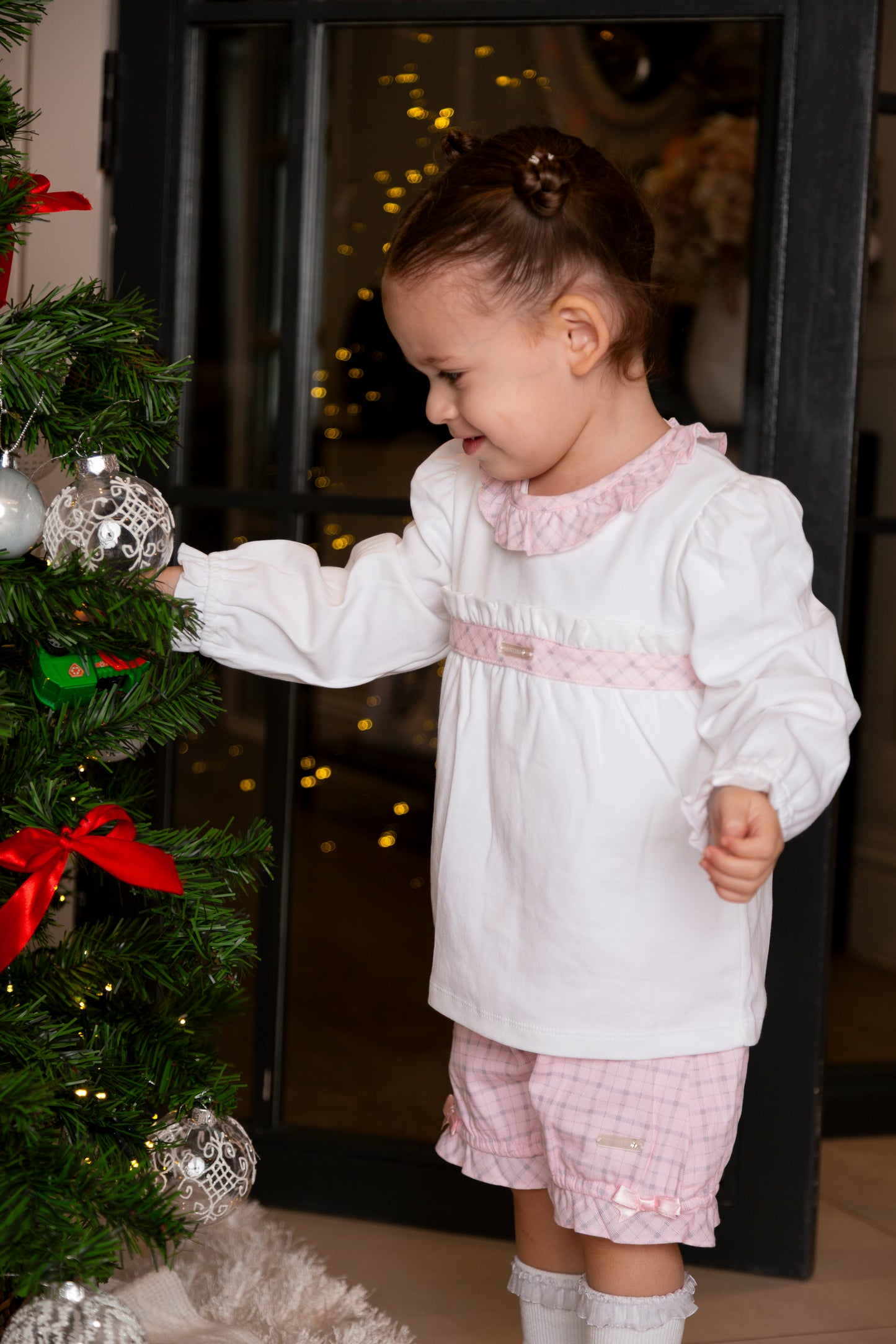 Pink Check Top and Bloomer