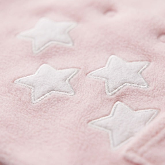 Pink Velour Star Babygrow