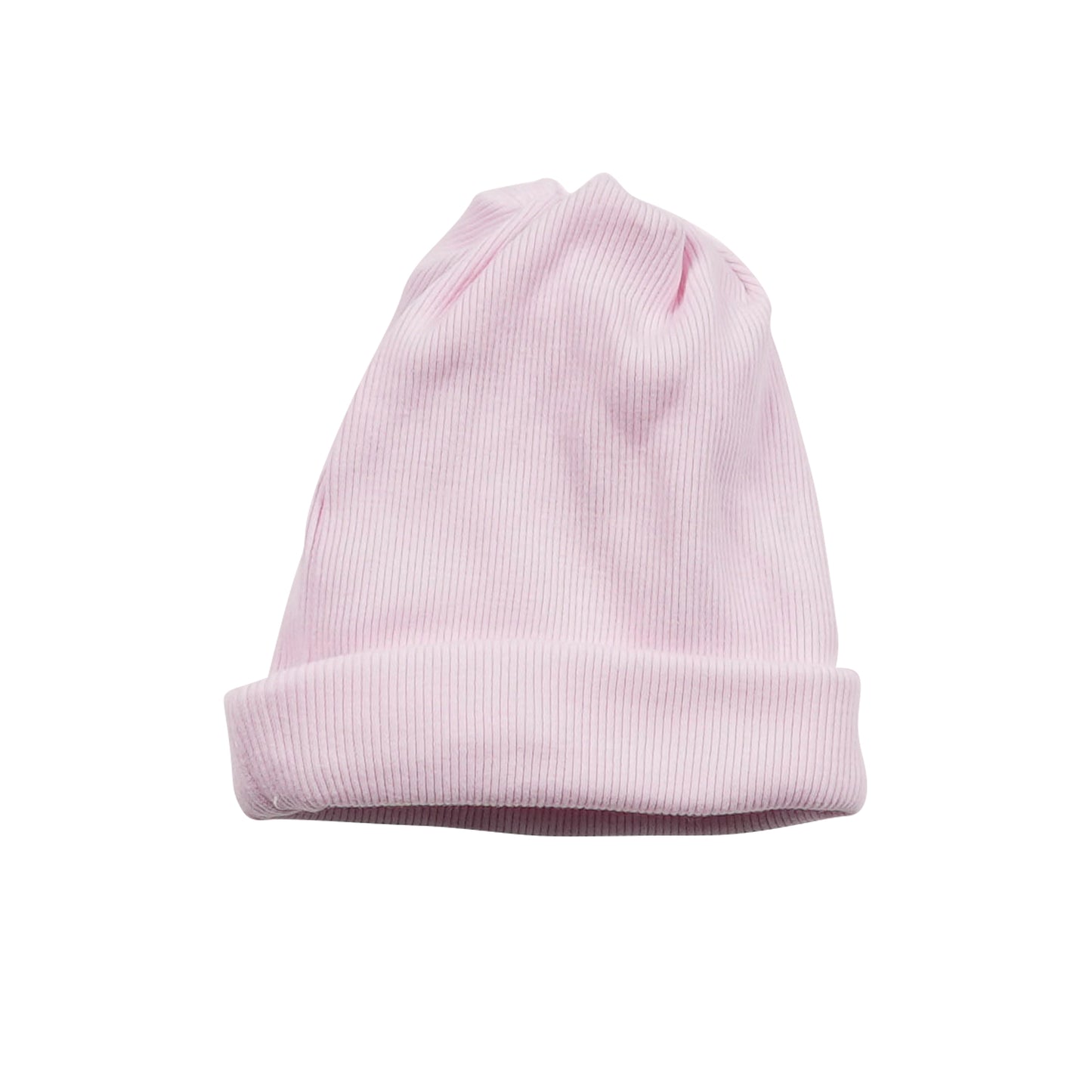 Pink Ribbed Baby Hat