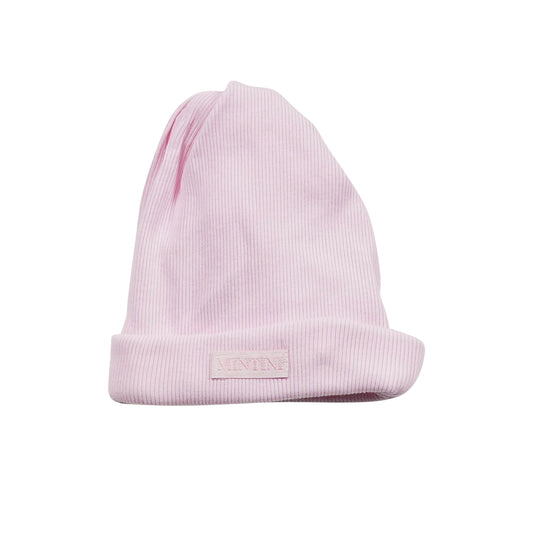 Pink Ribbed Baby Hat