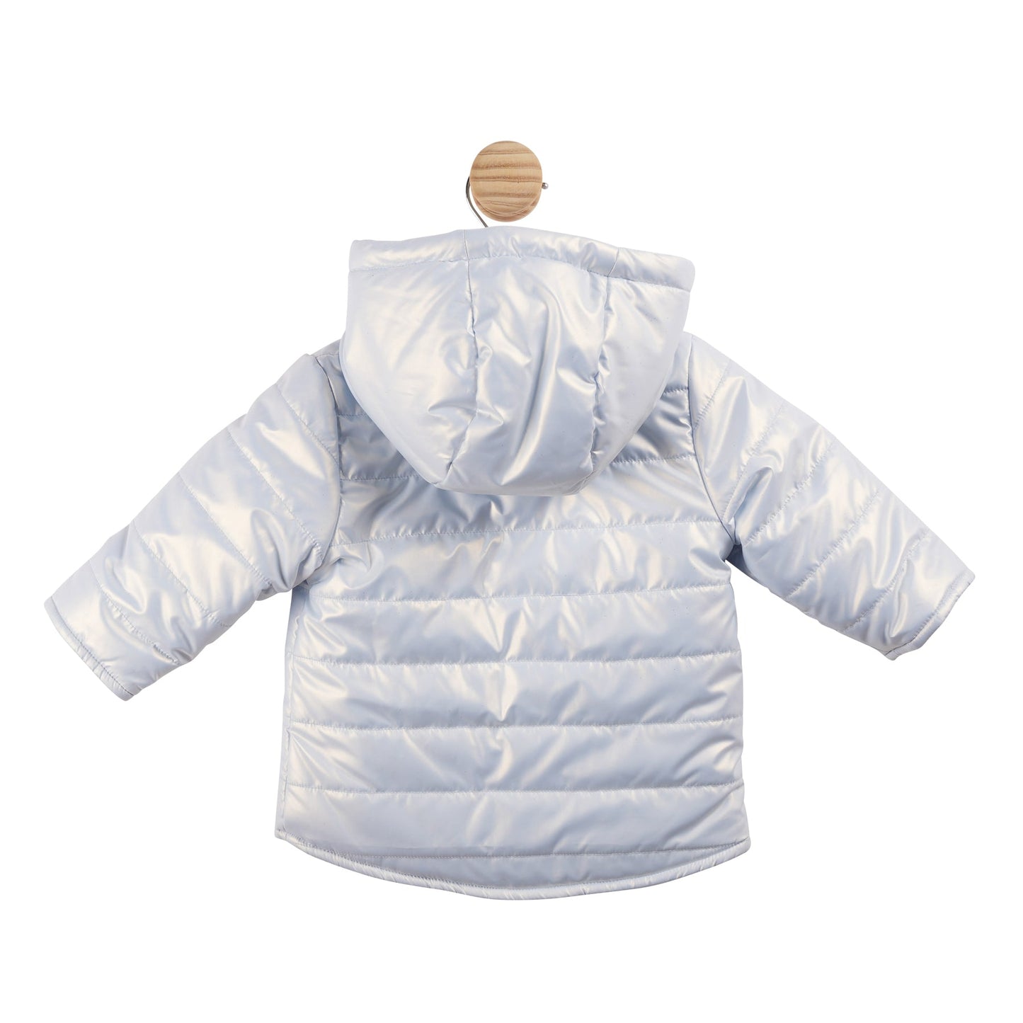 Iridescent Blue/ White Reversible Coat