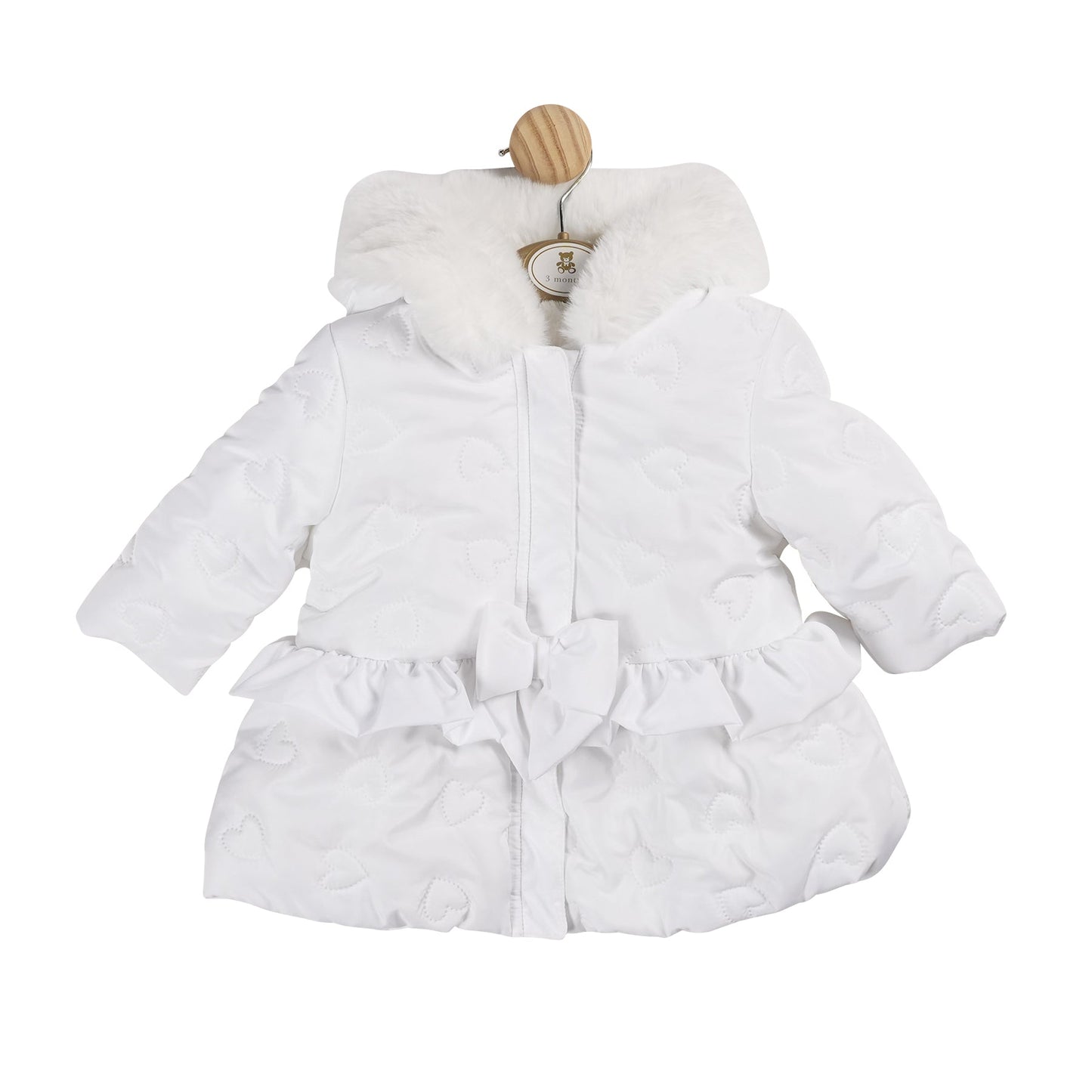 Wadded White Heart Coat