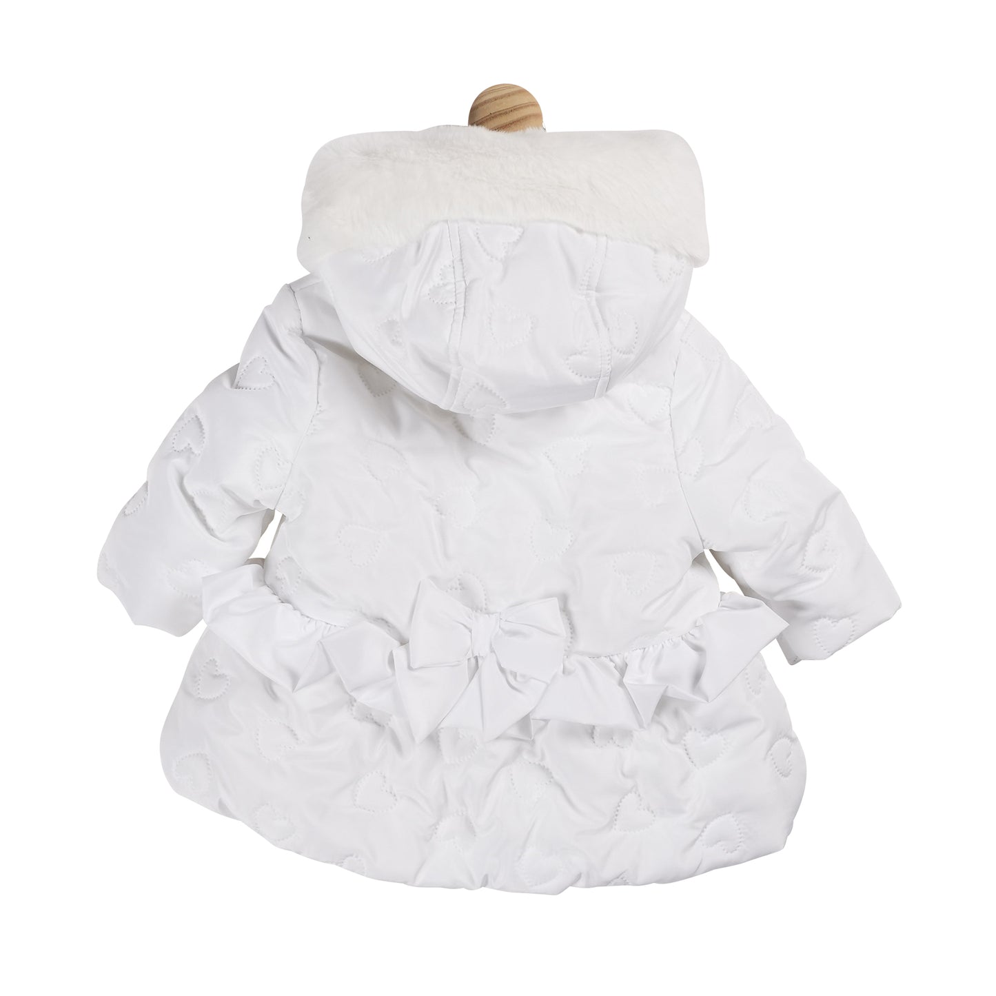 Wadded White Heart Coat