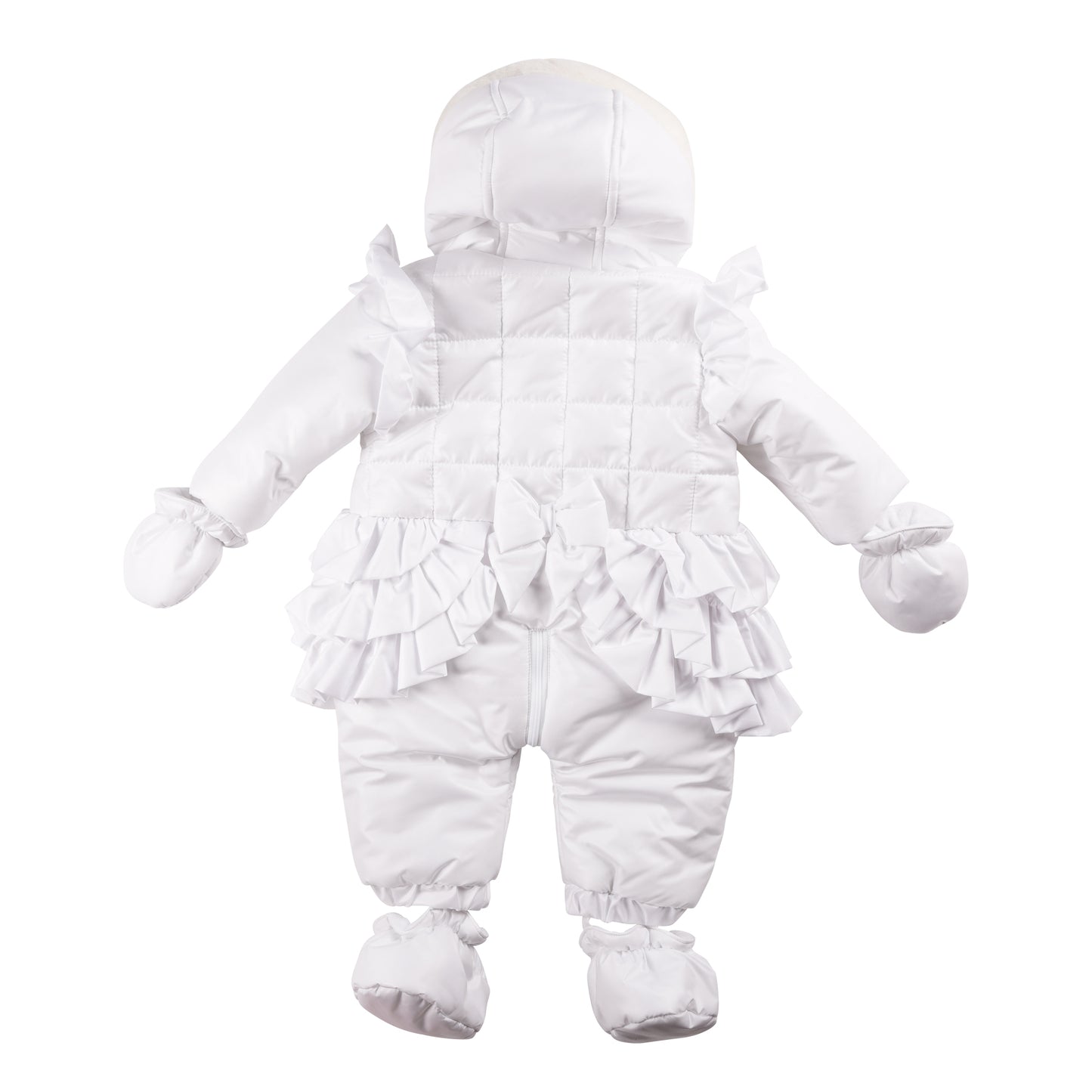 Irredescent Fur White Snowsuit