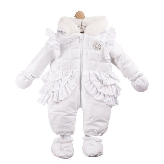 Irredescent Fur White Snowsuit