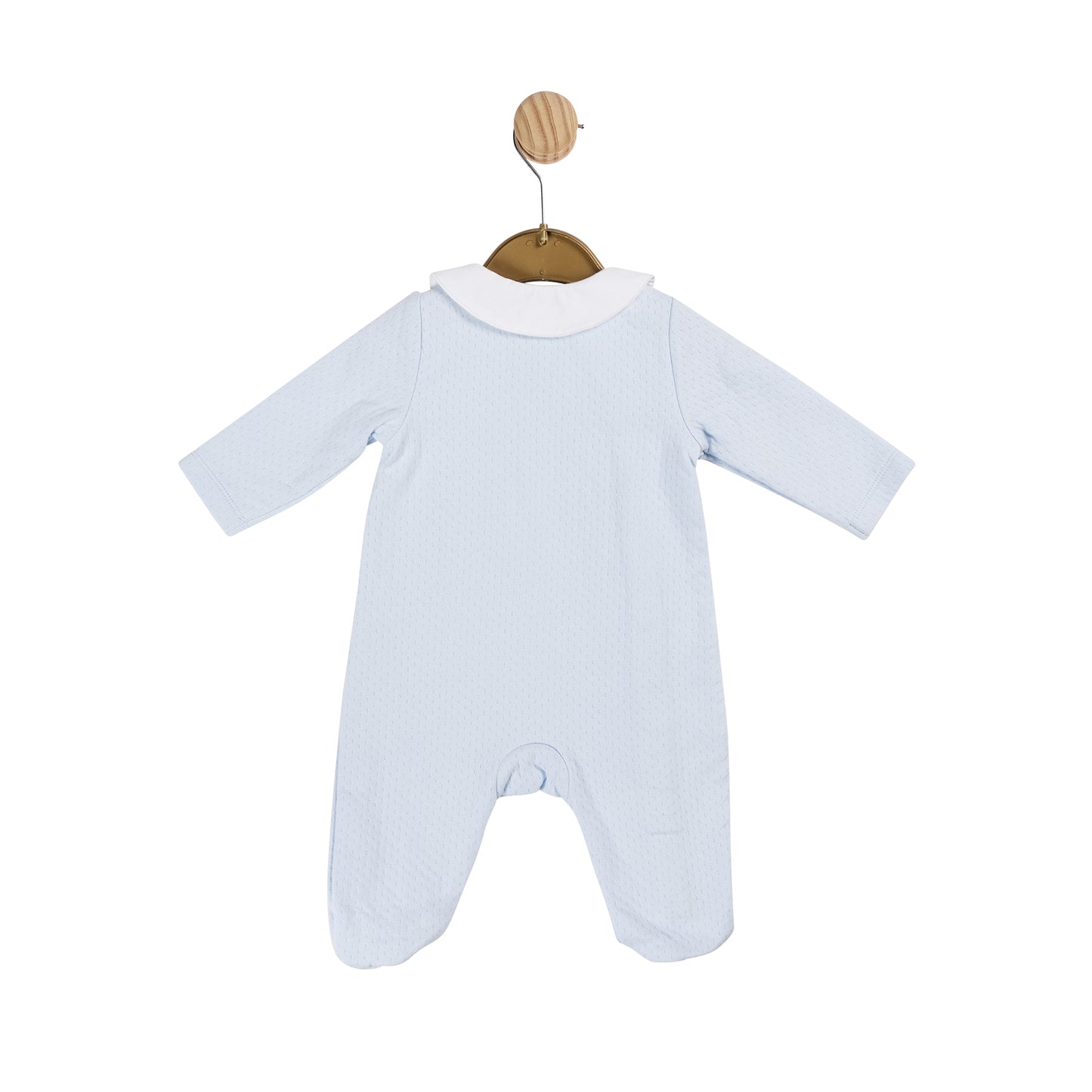 Baby Blue Jersey Jacquard All-In-One