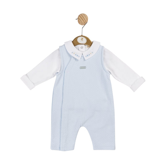 Blue Jersey Jacquard Dungaree