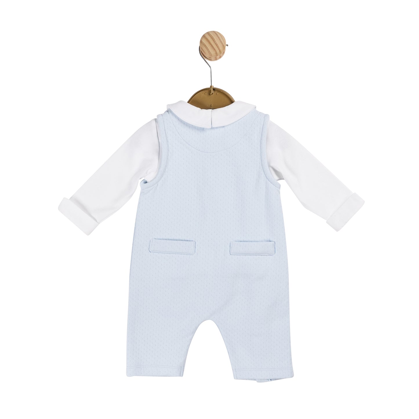 Blue Jersey Jacquard Dungaree