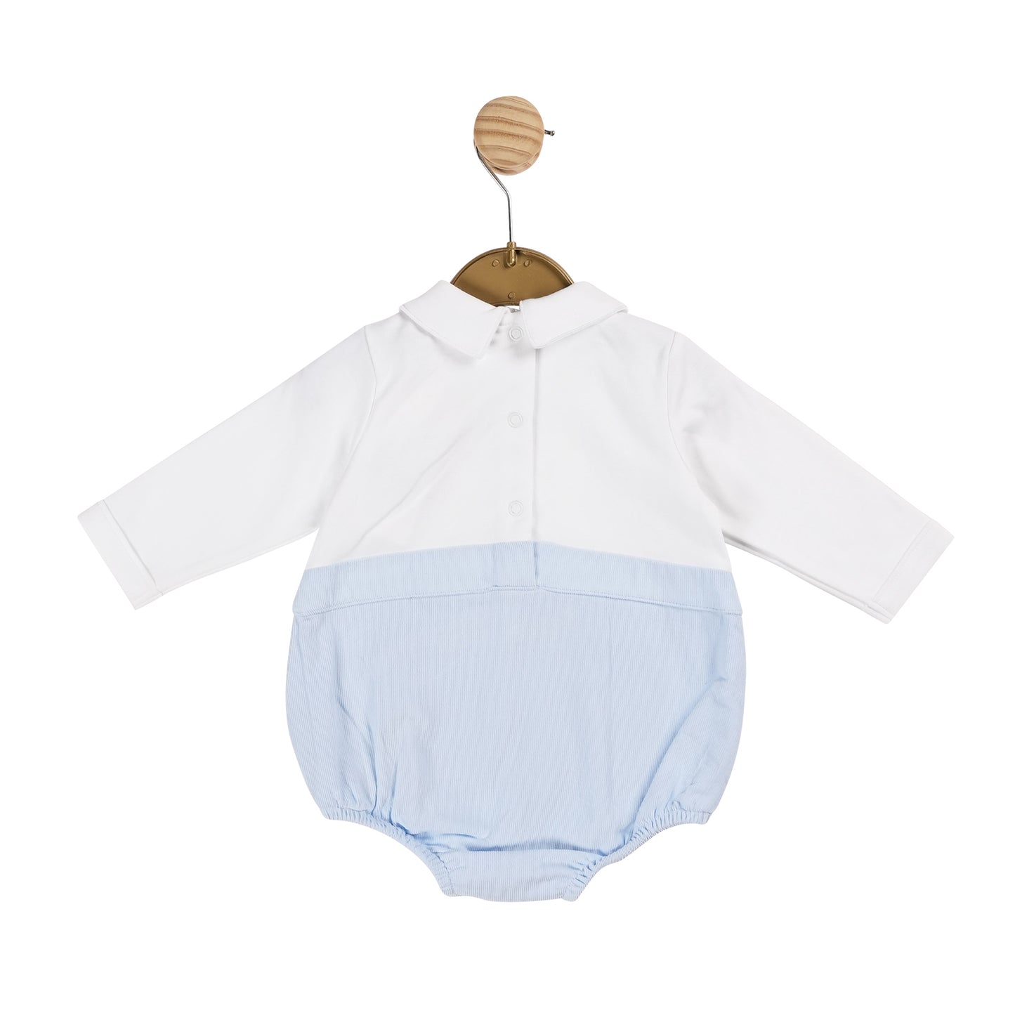 Blue Boys Needlecord Short Romper