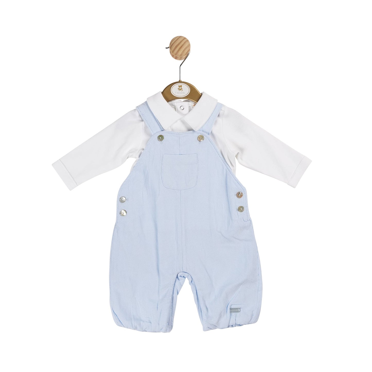 Blue Boys Needlecord Top and Dungaree