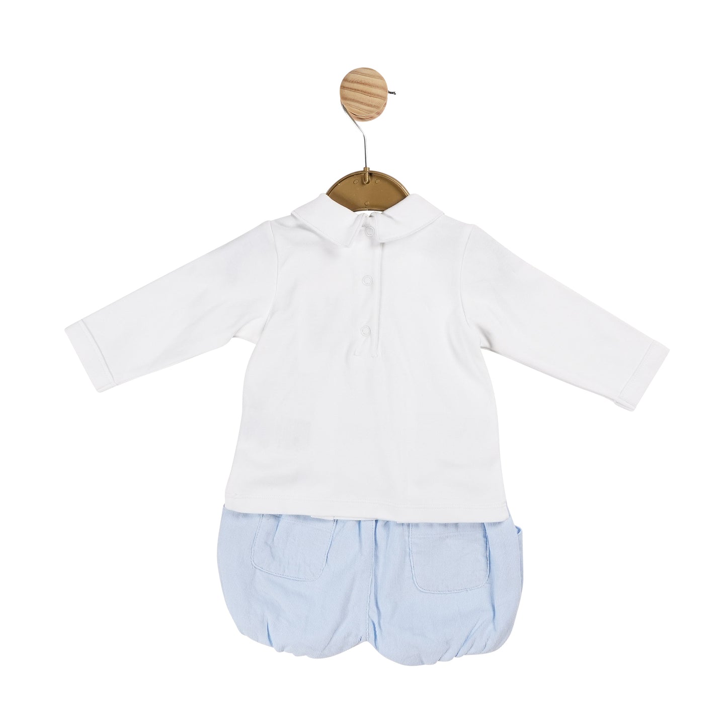 Blue Boys Needlecord Top and Bloomer