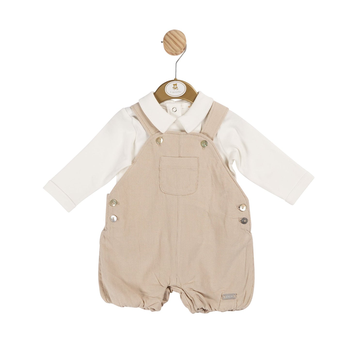 Beige Needlecord Top and Dungaree