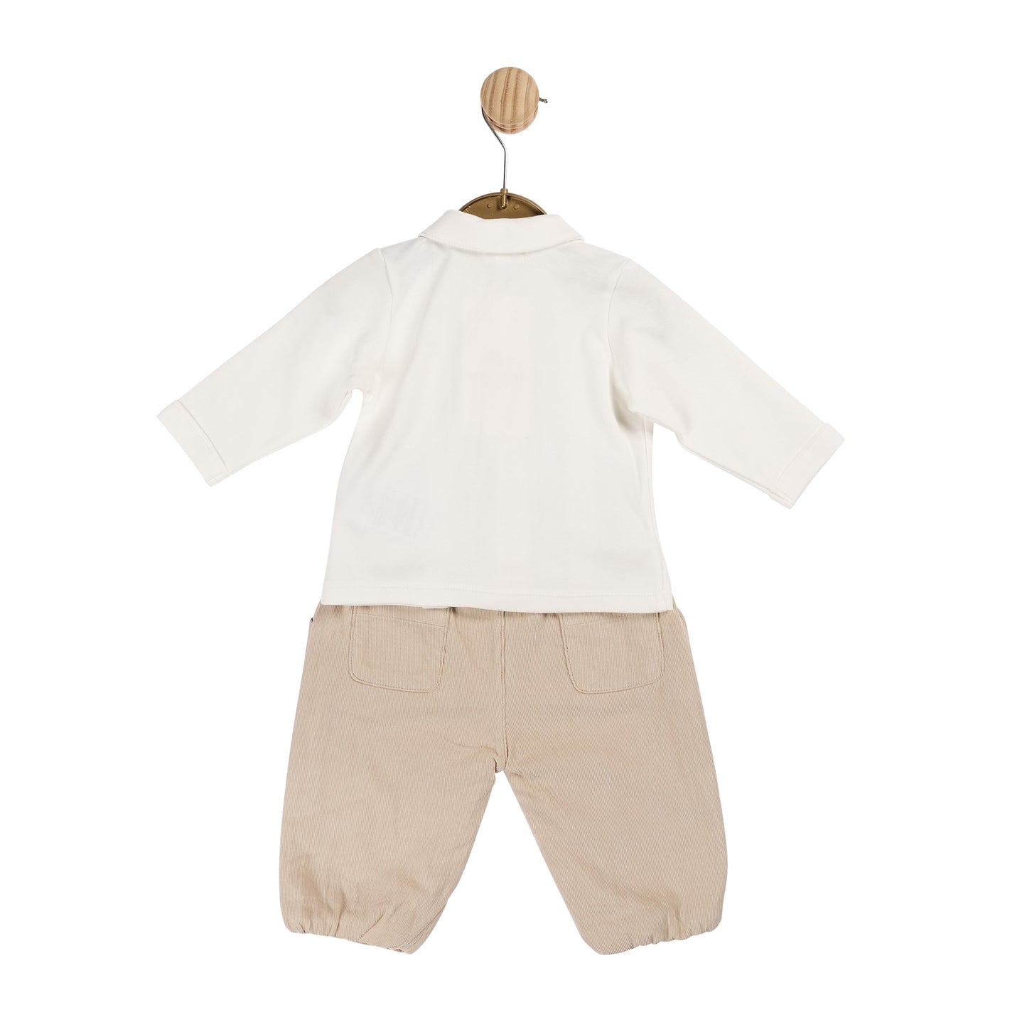 Boys Beige Needlecord Top and Trouser