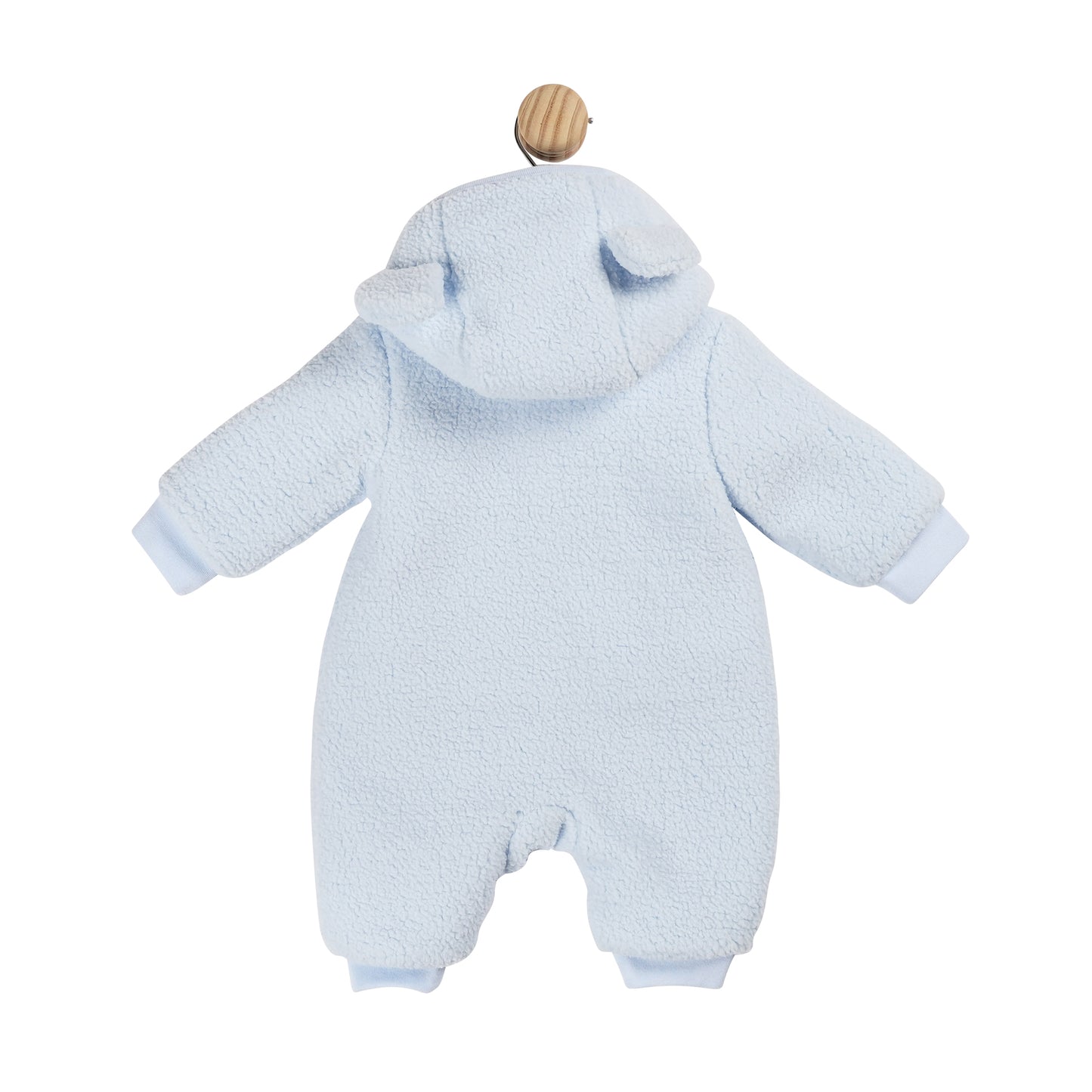 Blue Teddy Fur Hooded Onesie