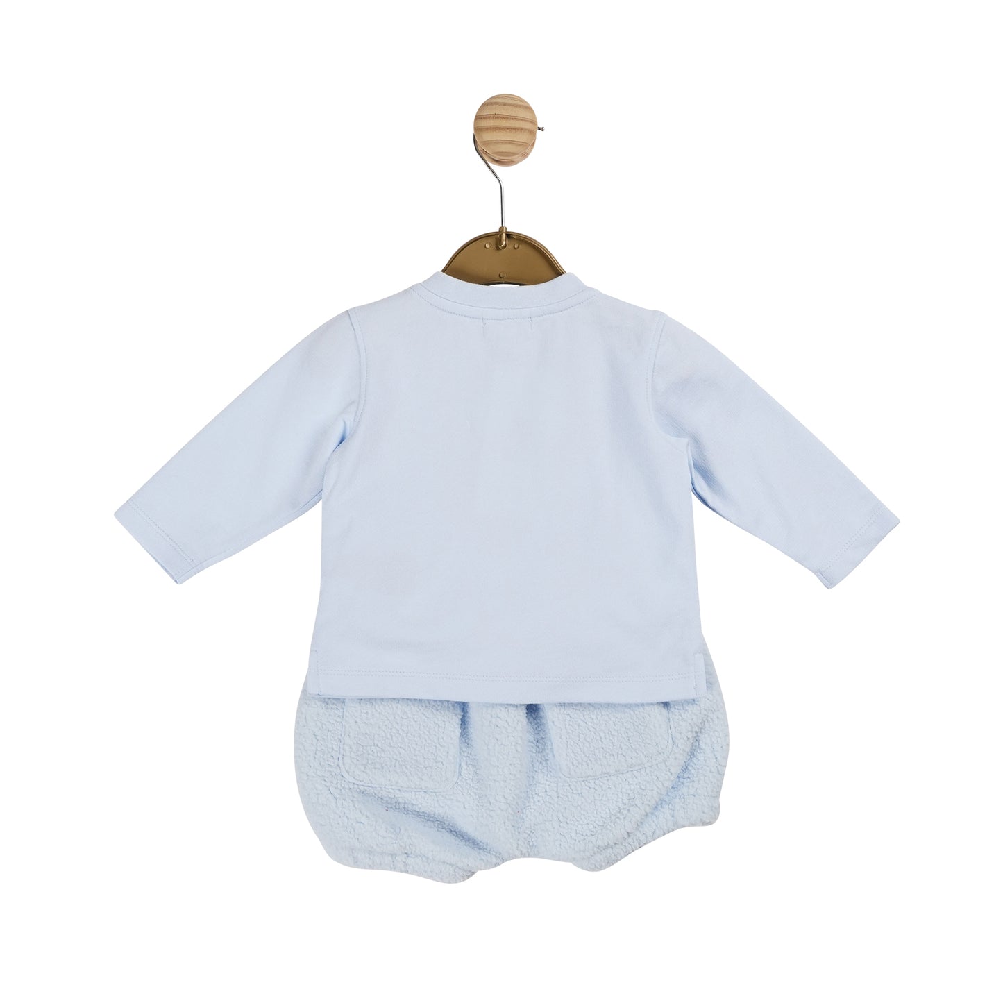 Blue Teddy Fur Top and Bloomer Short