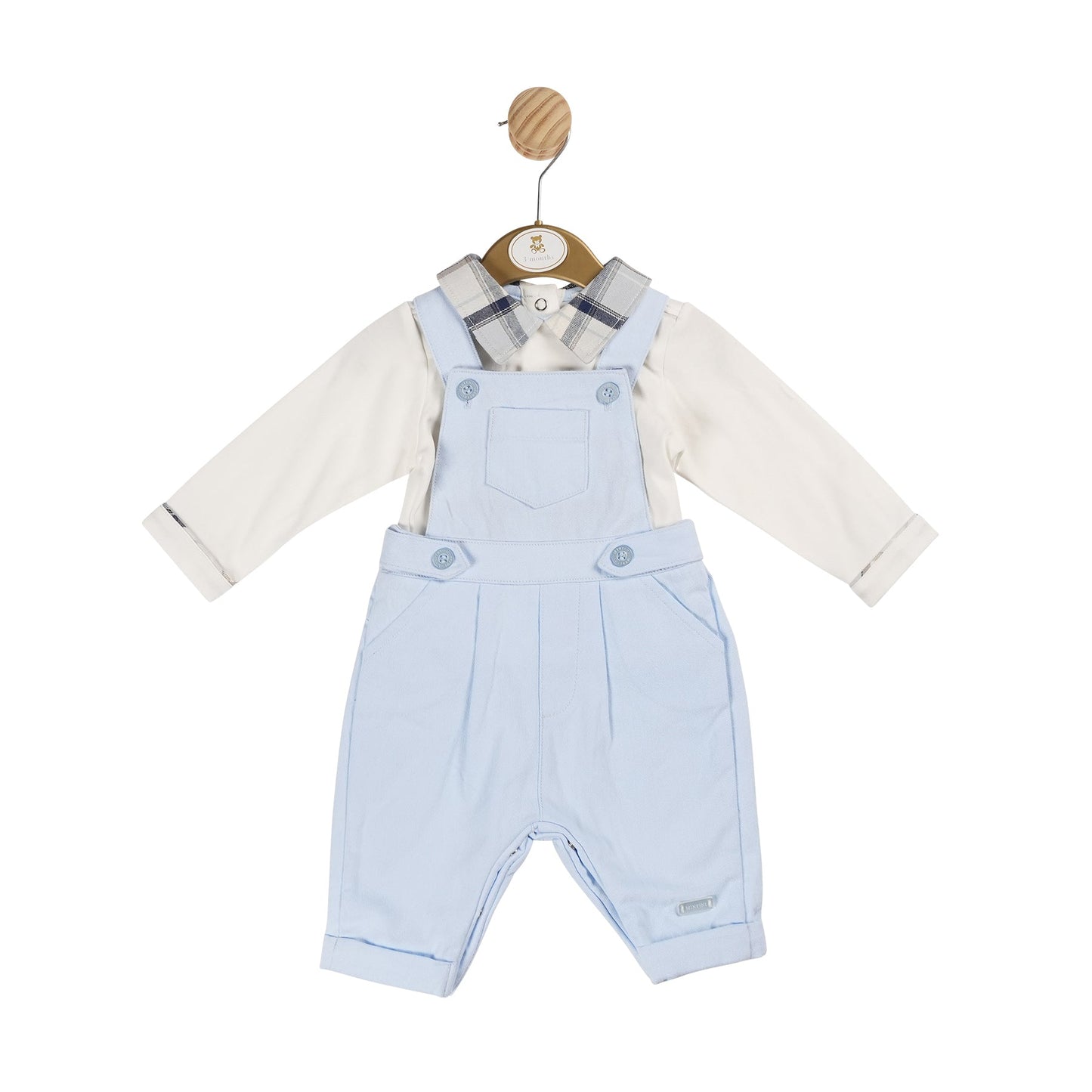 Blue and Ivory Check Top and Dungaree