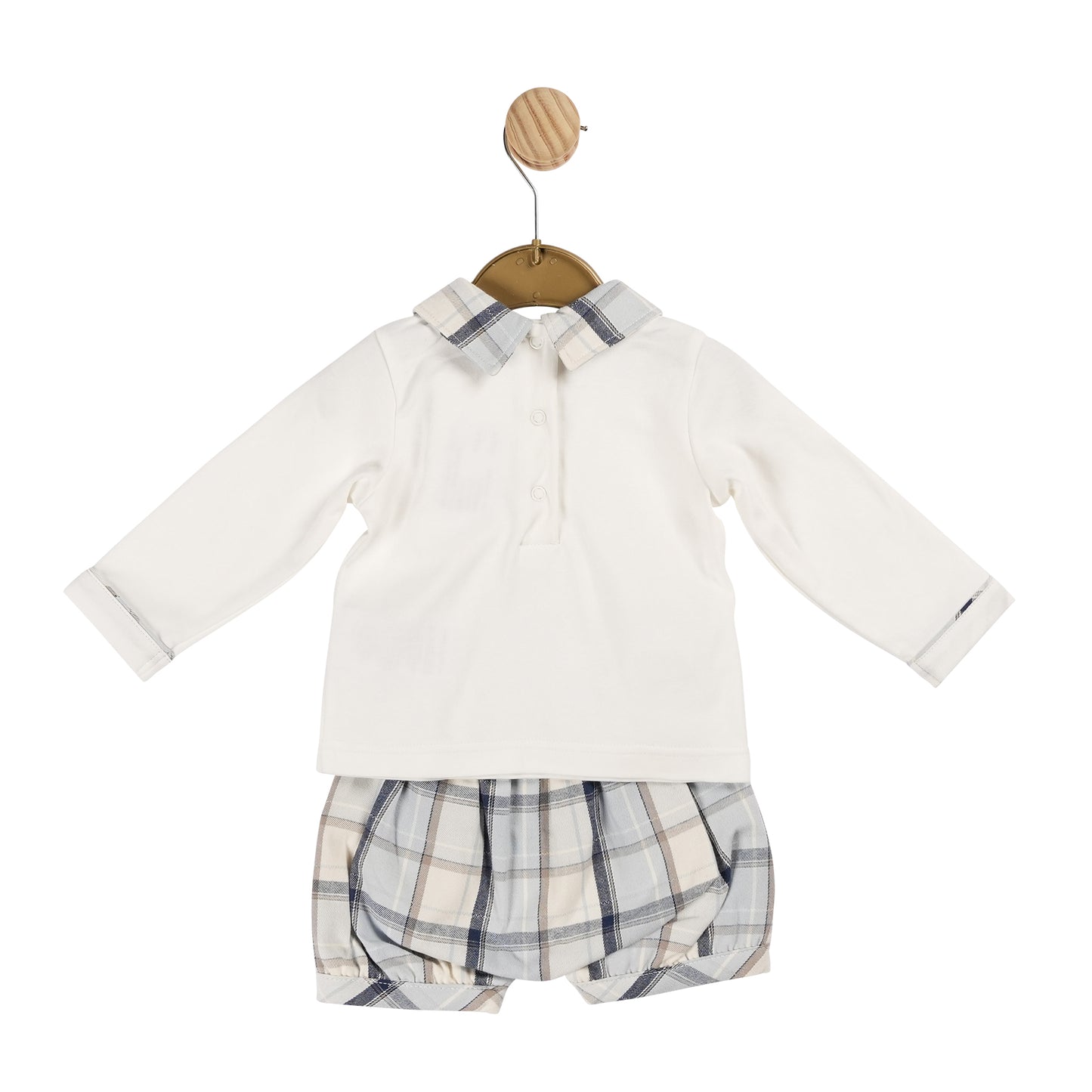 Blue and Ivory Check Top and Bloomer Short