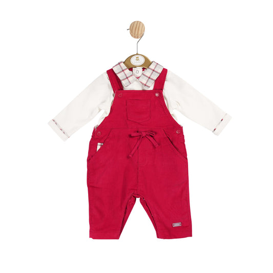 Boys Red and Ivory Top and Dungaree