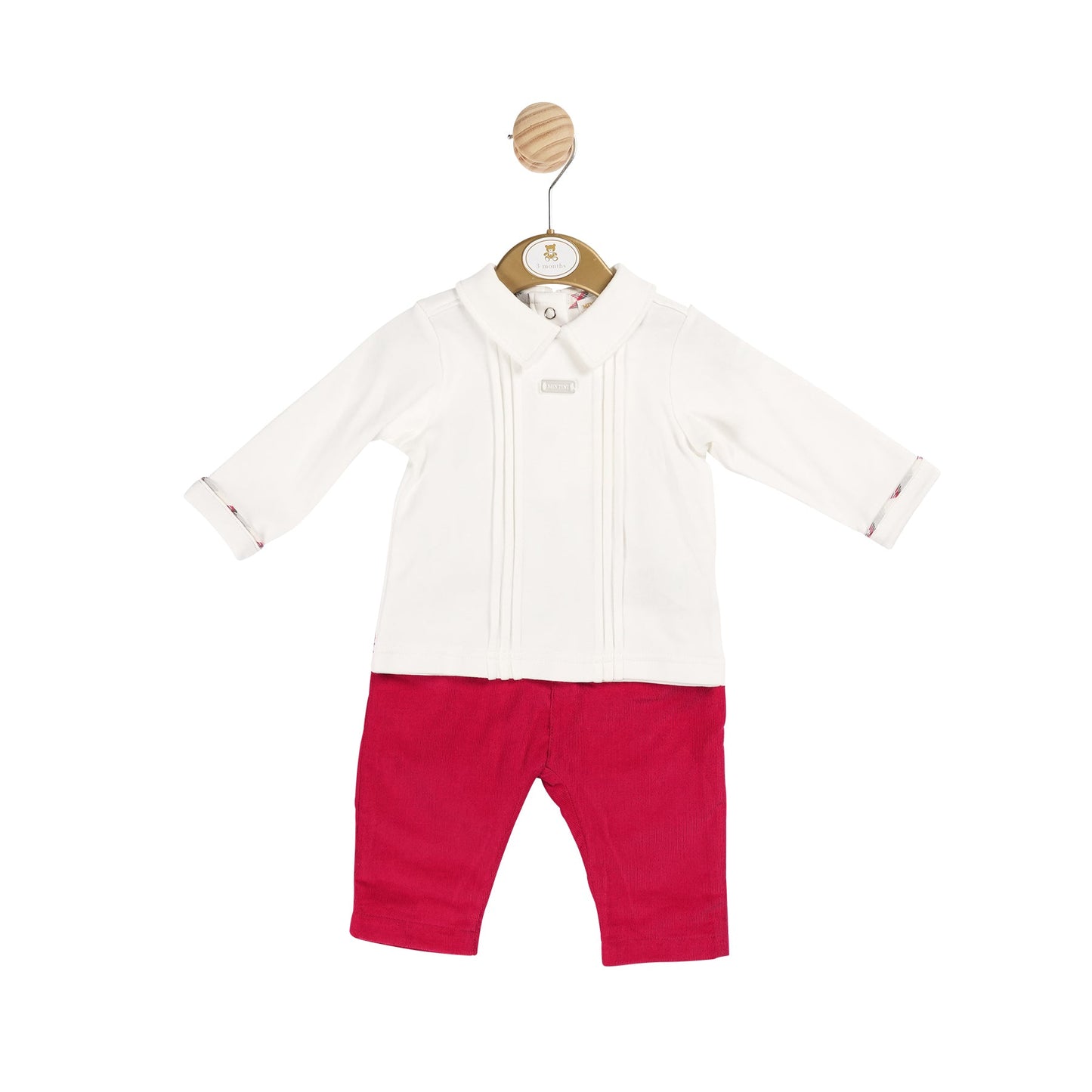 Boys Red and Ivory Top and Trouser