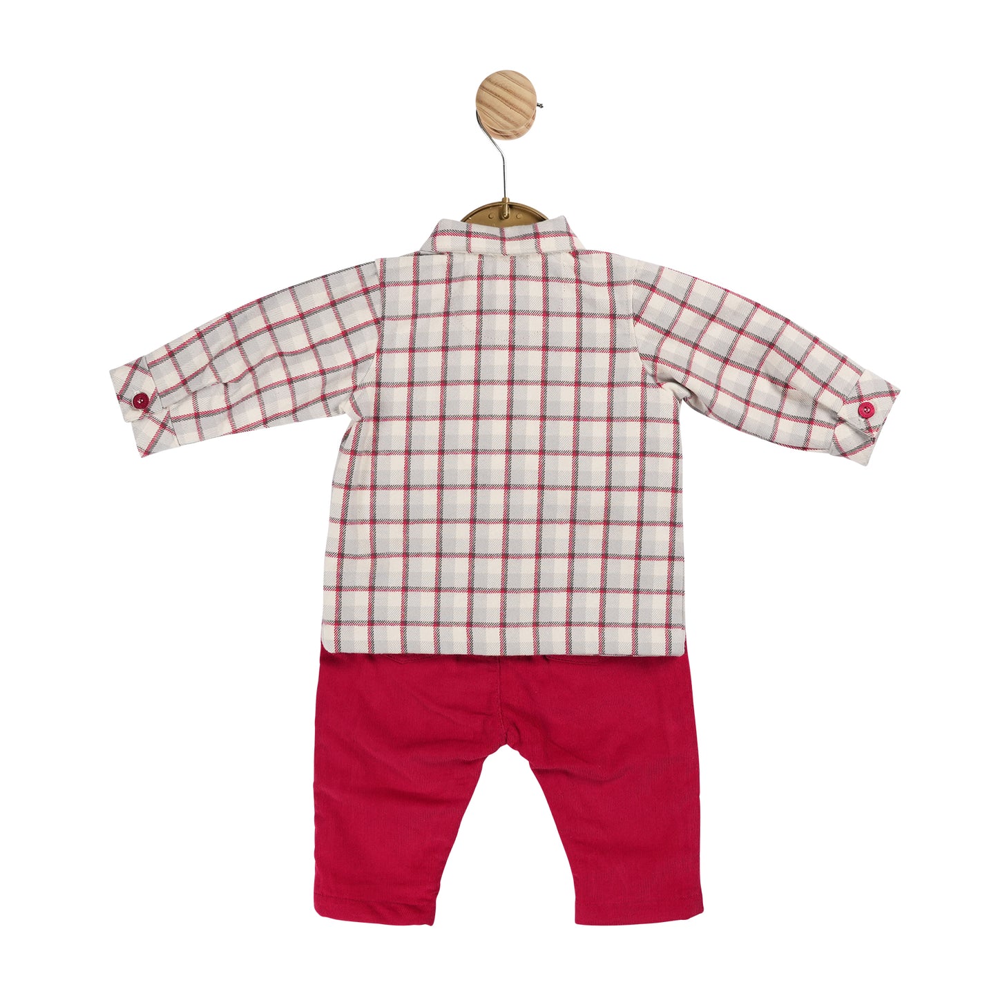 Boys Red and Ivory Shirt and Trouser