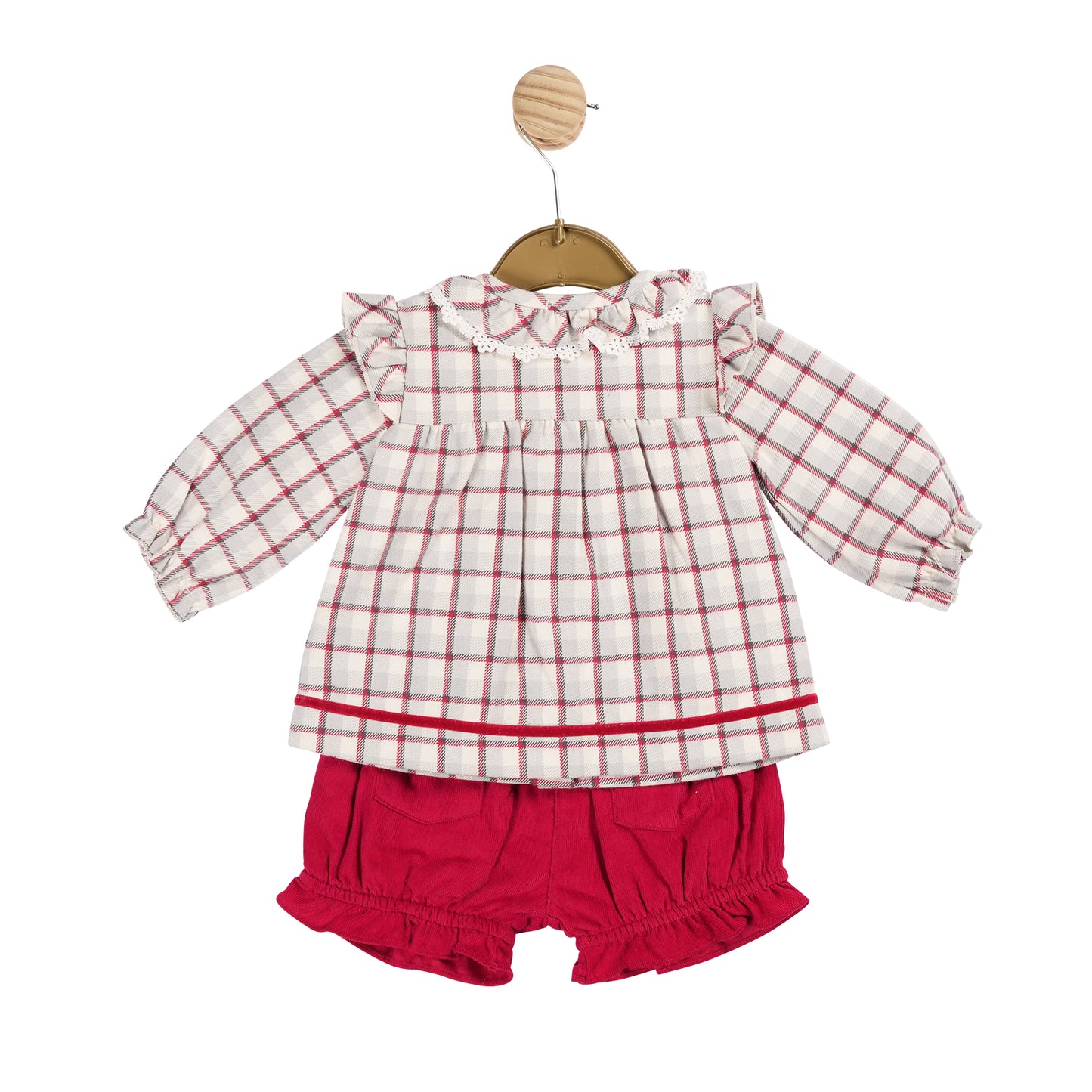 Girls Red and Ivory Top and Bloomer Short