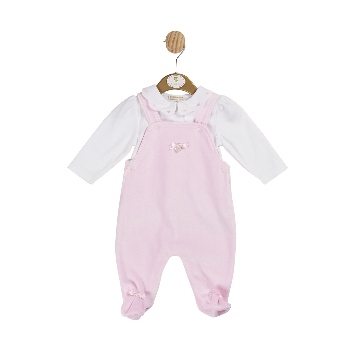 Pink Jersey Jacquard Top and Dungaree