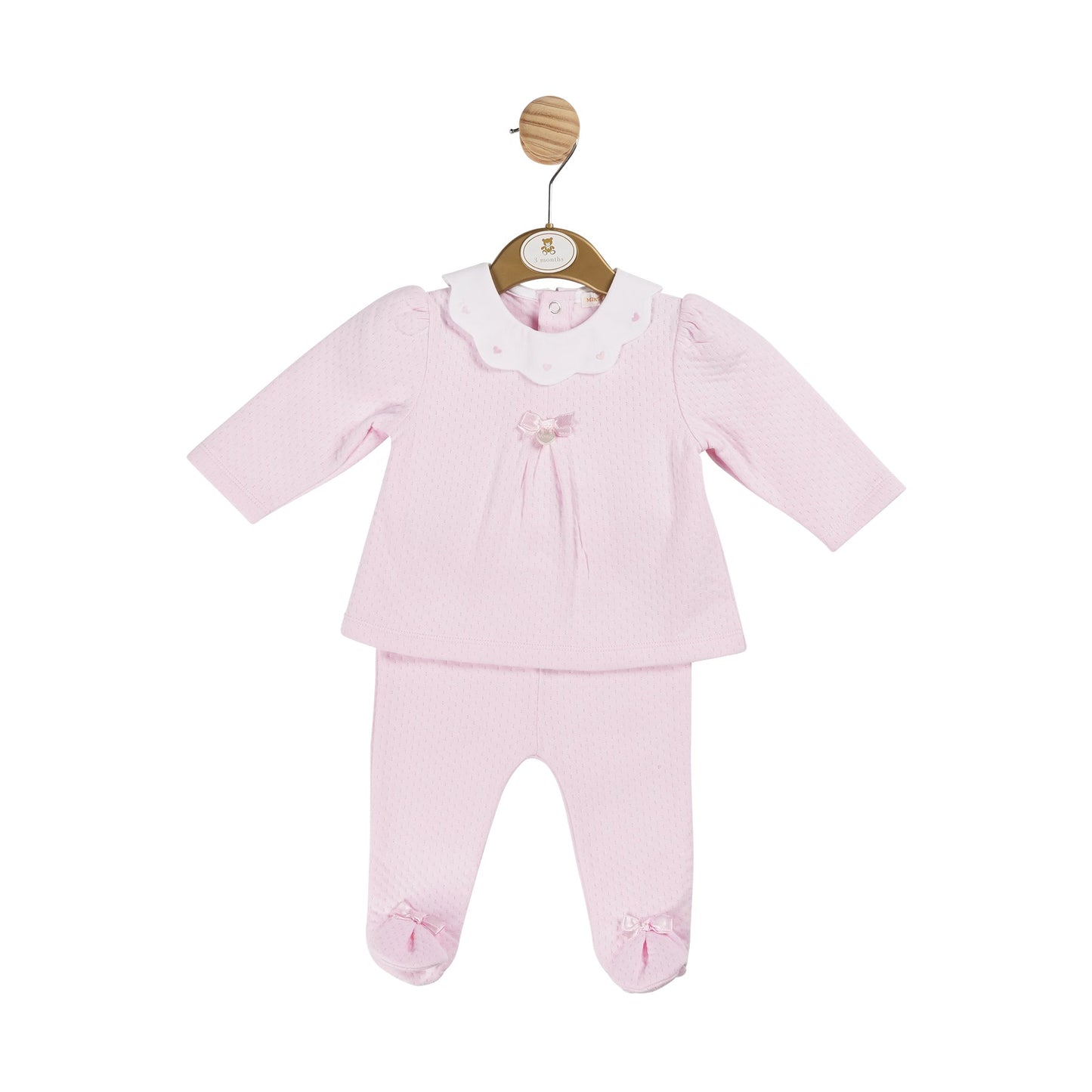 Pink Jersey Jacquard 2 Piece Set