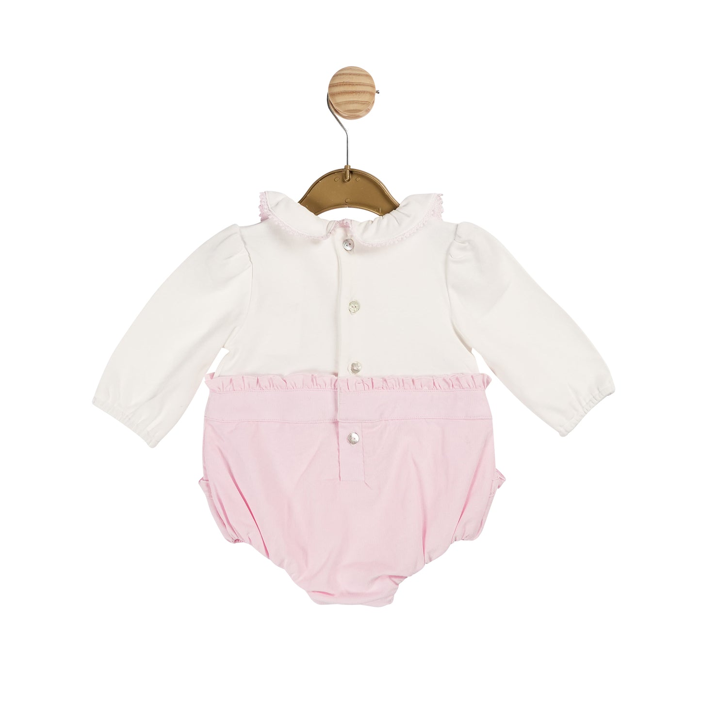 Pink Needlecord Short Romper