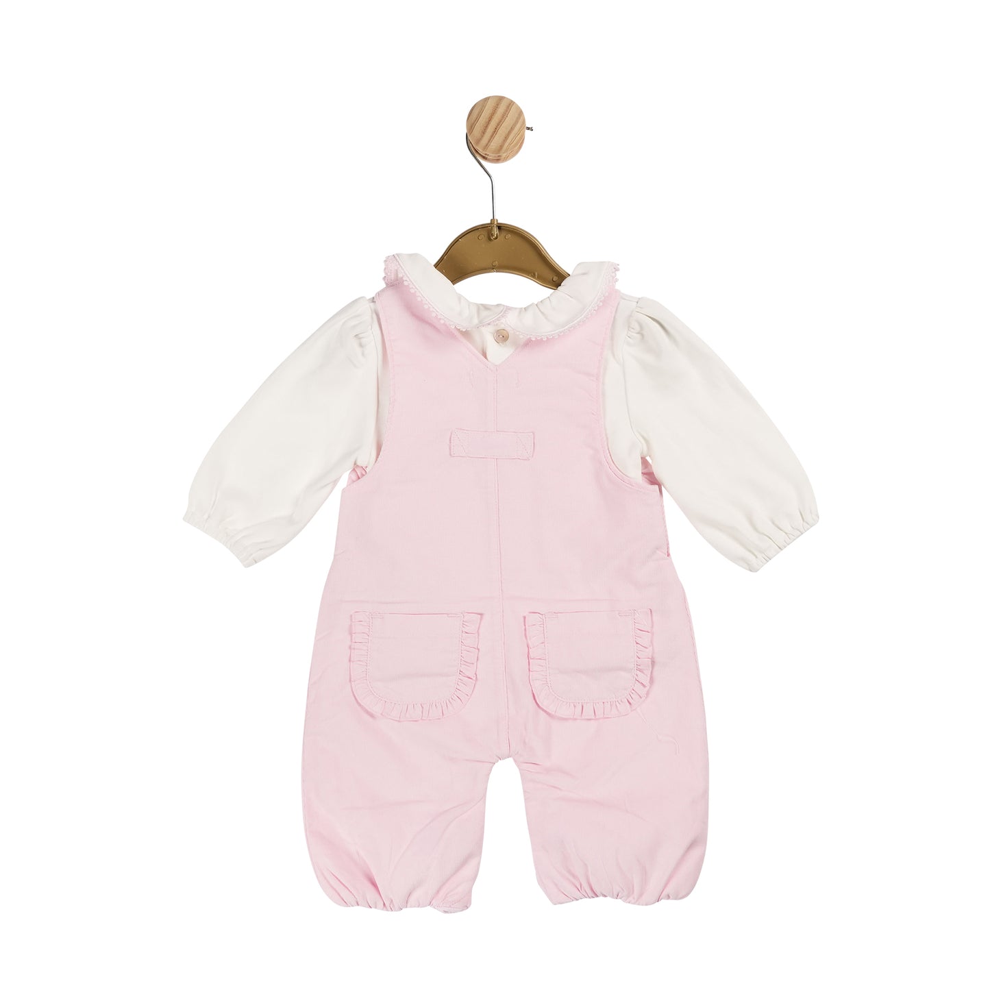 Pink Needlecord Top and Dungaree