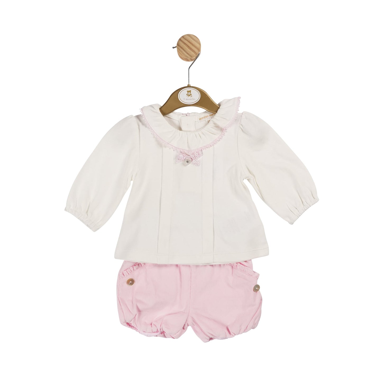 Pink Needlecord Top and Bloomer Short